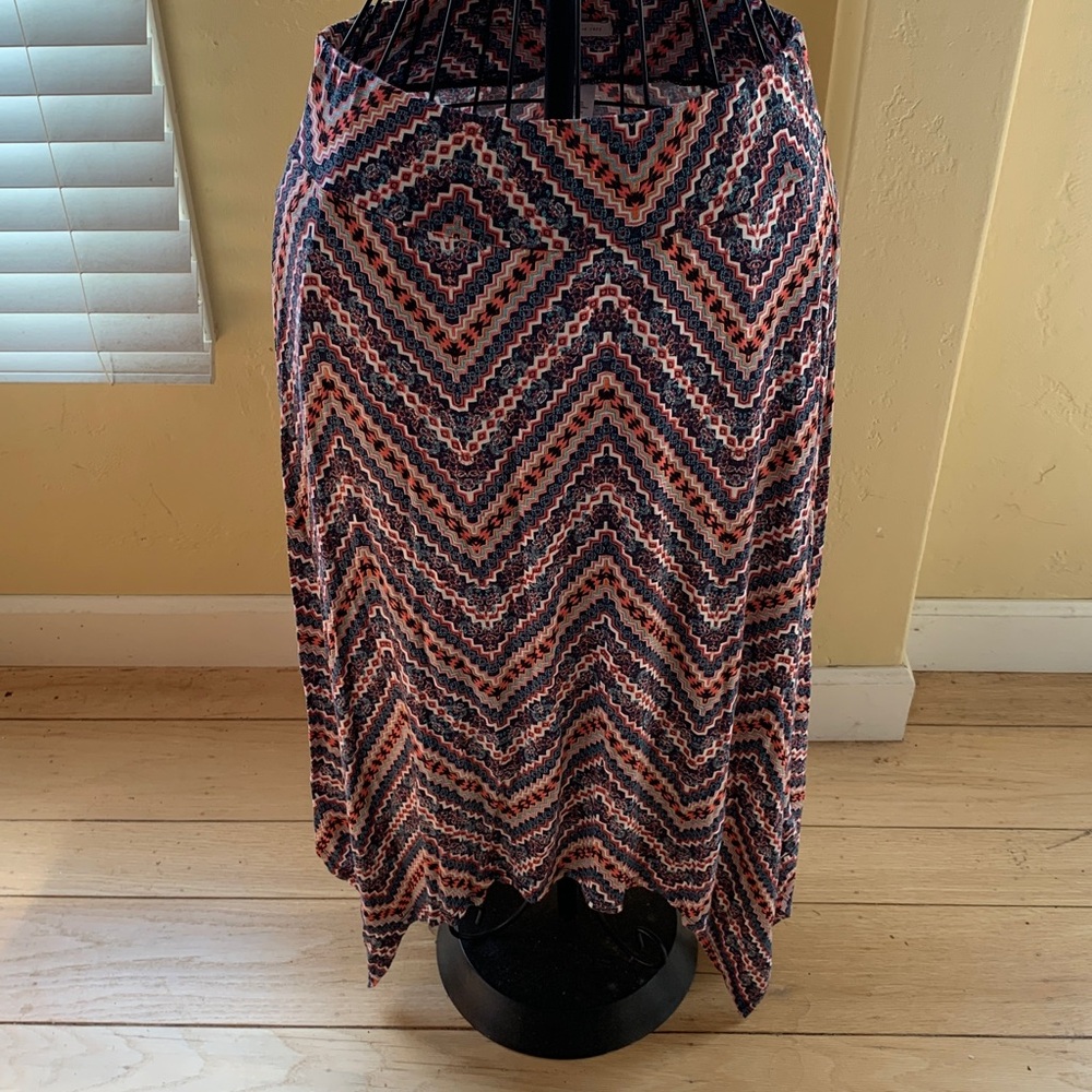 Dress Barn Geometric Patterned Midi Skirt